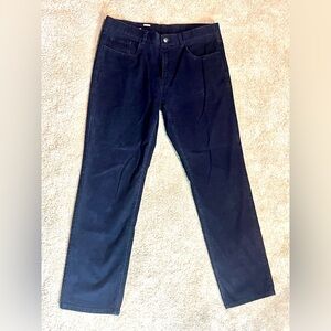 Brooks Brothers Clark Corduroy Chino Pants Mens Size 36X32 Navy Blue Preppy